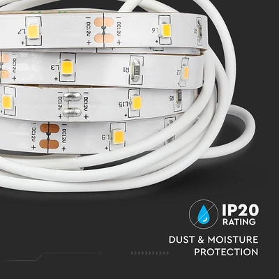 V-TAC dimmelhető LED szalag szett mozgásérzékelővel SMD 2835, 30 db/m természetes fehér - SKU 212549