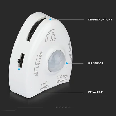 V-TAC dimmelhető LED szalag szett mozgásérzékelővel SMD 2835, 30 db/m természetes fehér - SKU 212549