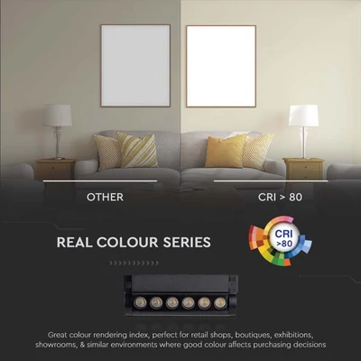 V-TAC dönthető 5W spot LED lámpatest Slim 48V mágneses sínhez, természetes fehér - SKU 10257