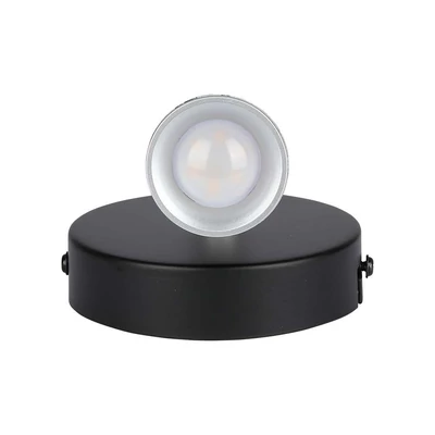 V-TAC egyfejű 4.5W beltéri fekete fali LED lámpa, természetes fehér, 90 Lm/W - SKU 218265