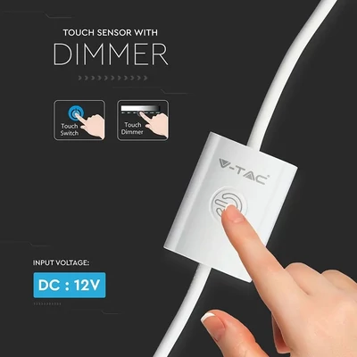 V-TAC érintőkapcsolós dimmer LED szalaghoz - SKU 2556