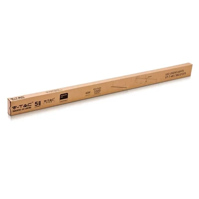 V-TAC ezüst mennyezetre függeszthető lineáris LED lámpa 120cm 40W természetes fehér - SKU 21375