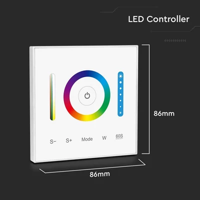 V-TAC fali DC12-24V 3in1 rádiófrekvenciás LED szalag vezérlő, 5A/csatorna, maximum 10A - SKU 2915