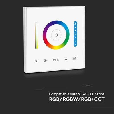 V-TAC fali DC12-24V 3in1 rádiófrekvenciás LED szalag vezérlő, 5A/csatorna, maximum 10A - SKU 2915