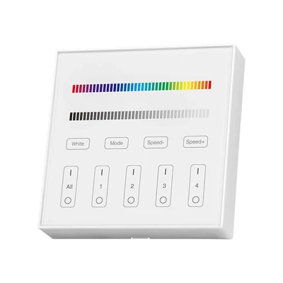 V-TAC fali RGB+W 4 zónás rádiófrekvenciás LED szalag távirányító - SKU 2917