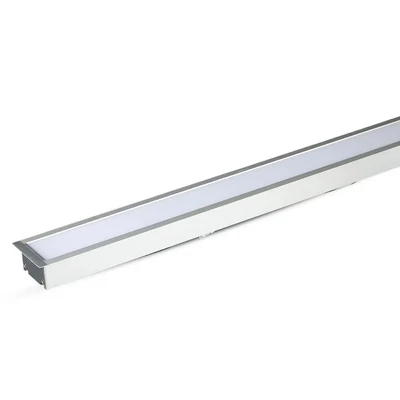 V-TAC ezüst 7 cm széles süllyeszthető lineáris LED lámpa 121cm 40W természetes fehér - SKU 21380