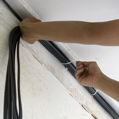 V-TAC fehér, műanyag gyorskötöző 3.5x150mm, 100db/csomag - SKU 11165
