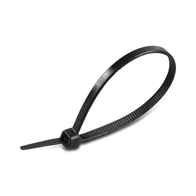 V-TAC fekete, műanyag gyorskötöző 2.5x200mm, 100db/csomag - SKU 11164