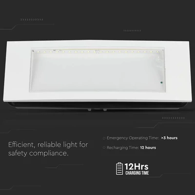 V-TAC felületre szerelhető LED-es EXIT lámpa 3.8W - SKU 899