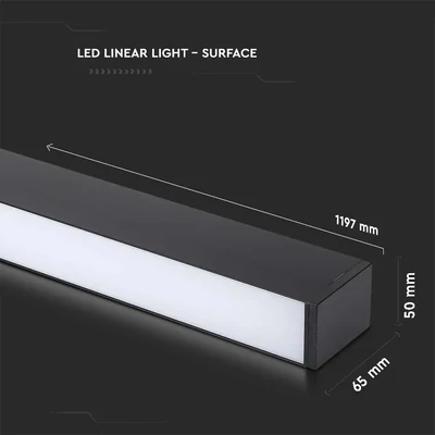 V-TAC felületre szerelhető lineáris fényerőszabályozható LED lámpa 40W, hideg fehér - 20464
