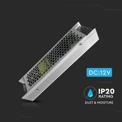 V-TAC fémházas LED tápegység 12V 150W 12.5A - SKU 3244