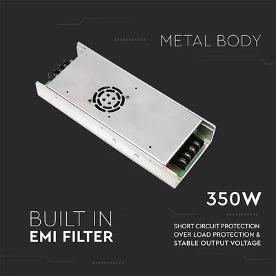 V-TAC fémházas LED tápegység 24V 350W 15A - SKU 3263