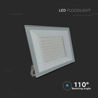 V-TAC FN-széria LED reflektor 100W természetes fehér, fehér házzal - SKU 23979