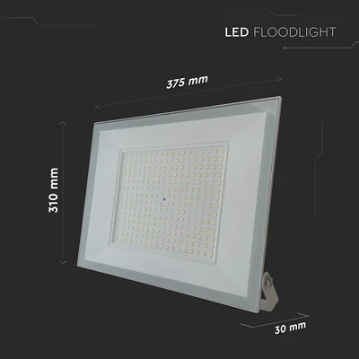 V-TAC FN-széria LED reflektor 200W természetes fehér, fehér házzal - SKU 23975