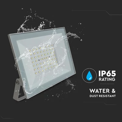V-TAC FN-széria LED reflektor 50W hideg fehér, fehér házzal - SKU 23989