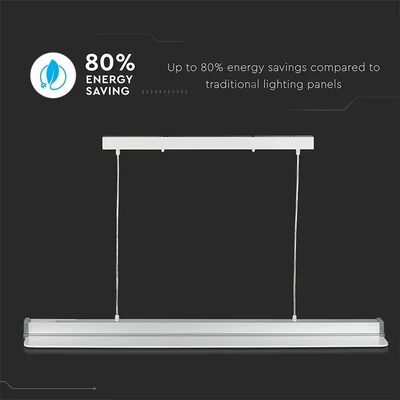 V-TAC függeszthető dimmelhető átlátszó LED lámpa panel 40W 121cm természetes fehér - SKU 6458