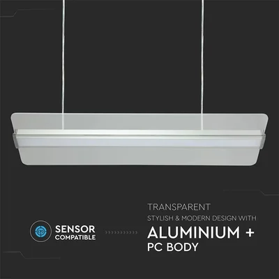 V-TAC függeszthető dimmelhető átlátszó LED lámpa panel 40W 121cm természetes fehér - SKU 6458
