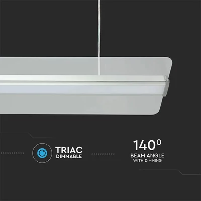 V-TAC függeszthető dimmelhető átlátszó LED lámpa panel 40W 121cm természetes fehér - SKU 6458