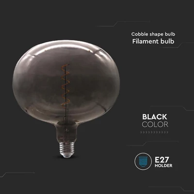 V-TAC füstözött 4W E27 dekor filament égő, kő alakú gömb - SKU 8057