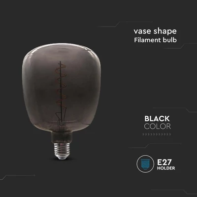 V-TAC füstözött 4W E27 dekor filament égő, váza alakú gömb - SKU 8056