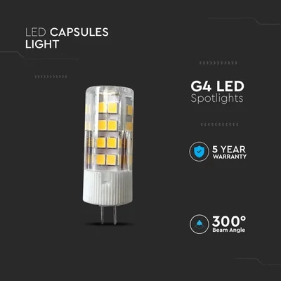 V-TAC G4 LED égő 12V 3,2W természetes fehér - SKU 21132