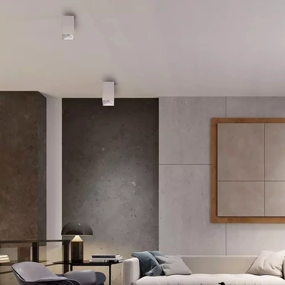 V-TAC GU10 LED falon kívüli lámpatest, fehér+fehér - SKU 8583