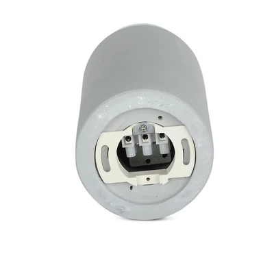 V-TAC GU10 LED falon kívüli lámpatest, szürke+króm - SKU 3138
