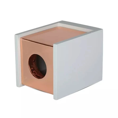 V-TAC GU10 LED falon kívüli lámpatest, szürke+rózsaarany - SKU 3141