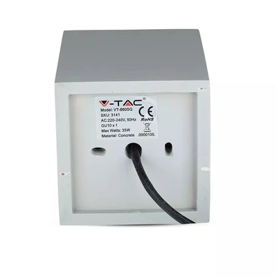V-TAC GU10 LED falon kívüli lámpatest, szürke+rózsaarany - SKU 3141