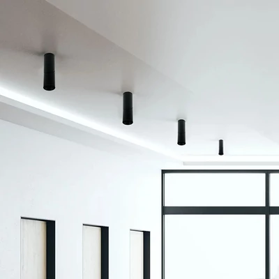 V-TAC GU10 LED forgatható falon kívüli lámpatest, fekete, tartozék GU10 foglalattal, 20cm - SKU 8947