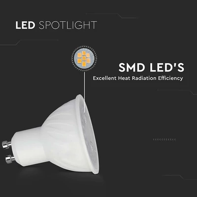 V-TAC GU10 LED spot égő 6W meleg fehér 10° - SKU 21200261