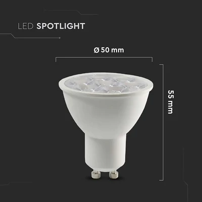 V-TAC GU10 LED spot égő 6W természetes fehér 10° - SKU 2120027