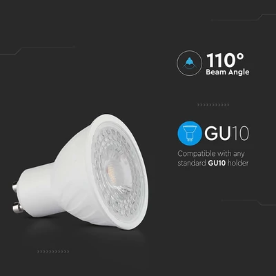 V-TAC GU10 LED spot égő 6W természetes fehér 110° - SKU 211931