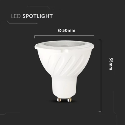V-TAC GU10 LED spot égő 7W természetes fehér 38° - SKU 166