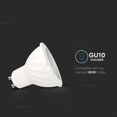 V-TAC GU10 LED spot égő 7W természetes fehér 38° - SKU 166