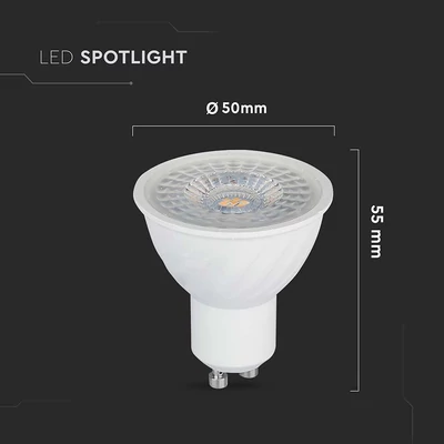V-TAC GU10 LED spot égő dimmelhető 6W meleg fehér 110° - SKU 211981