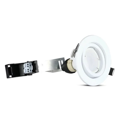 V-TAC GU10 LED spot égő fehér kerettel 3 db/csomag 5W hideg fehér 110° - SKU 8883