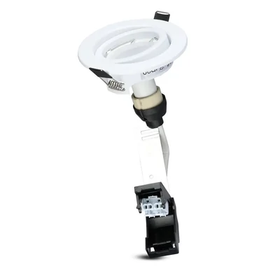 V-TAC GU10 LED spot égő fehér kerettel 3 db/csomag 5W hideg fehér 110° - SKU 8883