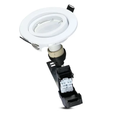 V-TAC GU10 LED spot égő fehér kerettel 3 db/csomag 5W hideg fehér 110° - SKU 8883