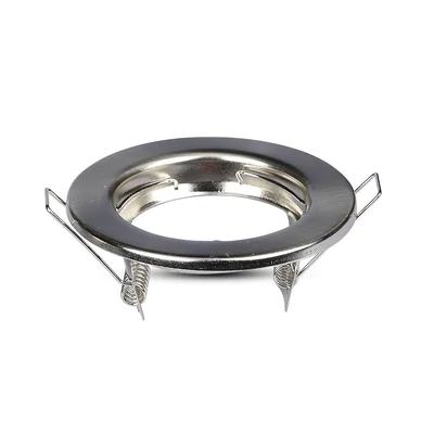 V-TAC GU10 LED spot lámpa keret, matt króm fix lámpatest - SKU 3585