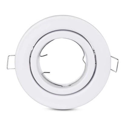 V-TAC GU10 LED spotlámpa keret, fehér billenthető lámpatest - SKU 3469