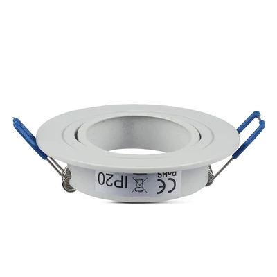 V-TAC GU10 LED spotlámpa keret, fehér billenthető lámpatest - SKU 3599