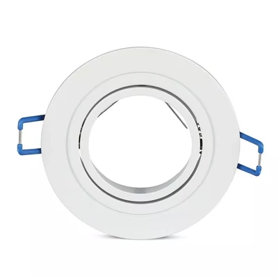 V-TAC GU10 LED spotlámpa keret, fehér billenthető lámpatest - SKU 3599