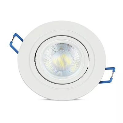 V-TAC GU10 LED spotlámpa keret, fehér billenthető lámpatest - SKU 3599