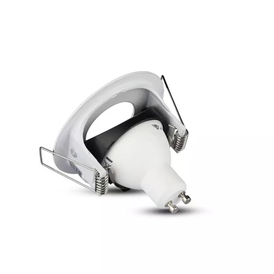 V-TAC GU10 LED spotlámpa keret, fehér billenthető lámpatest - SKU 3611