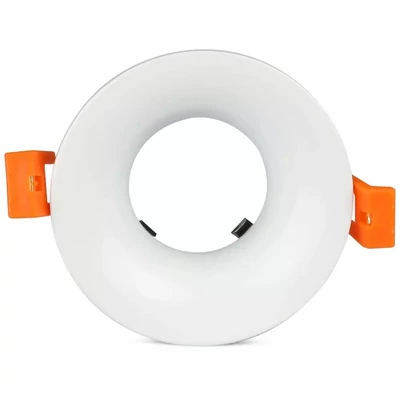 V-TAC GU10 LED spotlámpa keret, fehér fix lámpatest - SKU 3169