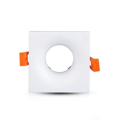 V-TAC GU10 LED spotlámpa keret, fehér fix lámpatest - SKU 3170