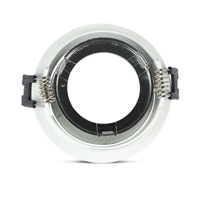 V-TAC GU10 LED spotlámpa keret, fehér+króm billenthető lámpatest - SKU 3156