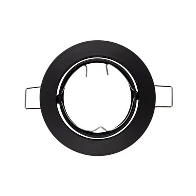 V-TAC GU10 LED spotlámpa keret, fekete billenthető lámpatest - SKU 8955