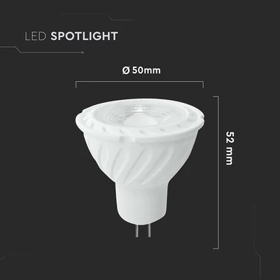 V-TAC GU5.3-MR16 LED spot égő 6W hideg fehér 38° - SKU 212091